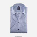 Giyim OLYMP Luxor modern kesim, iş gömleği, global kent, bleu PL4DLH1114