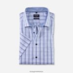 Giyim OLYMP Luxor modern kesim, iş gömleği, global kent, bleu PL4DLH1124