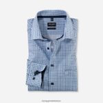 Giyim OLYMP Luxor modern kesim, iş gömleği, global kent, bleu PL4DLH1161
