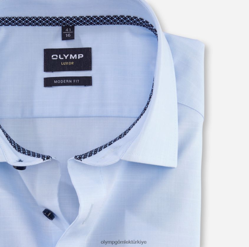 Giyim OLYMP Luxor modern kesim, iş gömleği, global kent, bleu PL4DLH1207 - Görsel 2