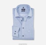Giyim OLYMP Luxor modern kesim, iş gömleği, global kent, bleu PL4DLH1249