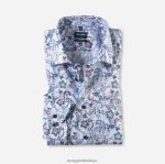 Giyim OLYMP Luxor modern kesim, iş gömleği, global kent, bleu PL4DLH1266