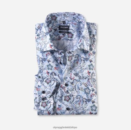 Giyim OLYMP Luxor modern kesim, iş gömleği, global kent, bleu PL4DLH1266