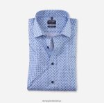 Giyim OLYMP Luxor modern kesim, iş gömleği, global kent, bleu PL4DLH1271
