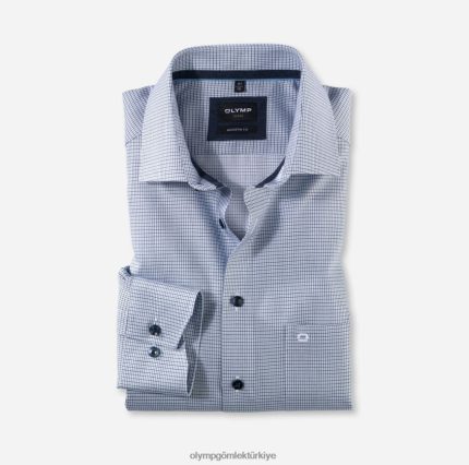 Giyim OLYMP Luxor modern kesim, iş gömleği, global kent, bleu PL4DLH1292