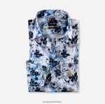 Giyim OLYMP Luxor modern kesim, iş gömleği, global kent, bleu PL4DLH1334