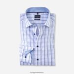 Giyim OLYMP Luxor modern kesim, iş gömleği, global kent, bleu PL4DLH936