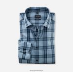Giyim OLYMP Luxor modern kesim, iş gömleği, global kent, bleu PL4DLH939