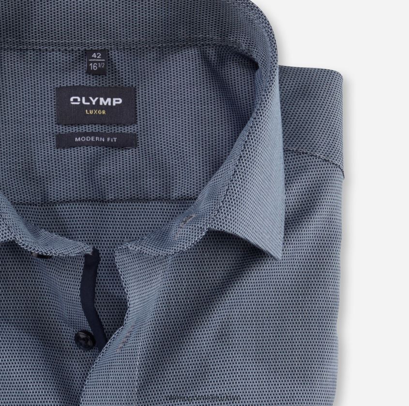 Giyim OLYMP Luxor modern kesim, iş gömleği, global kent, bleu PL4DLH945 - Görsel 2