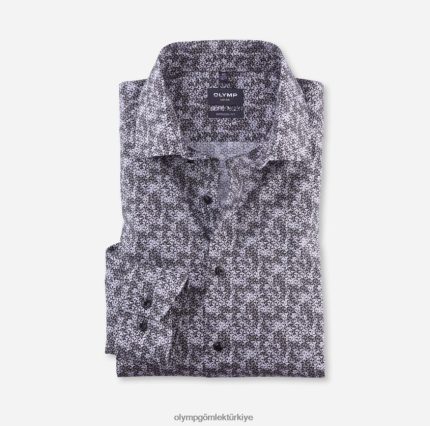 Giyim OLYMP Luxor modern kesim, iş gömleği, global kent, boz kahverengi PL4DLH1019