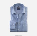 Giyim OLYMP Luxor modern kesim, iş gömleği, global kent, deniz PL4DLH1031