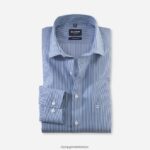 Giyim OLYMP Luxor modern kesim, iş gömleği, global kent, deniz PL4DLH1031