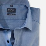 Giyim OLYMP Luxor modern kesim, iş gömleği, global kent, deniz PL4DLH1038 - Görsel 2
