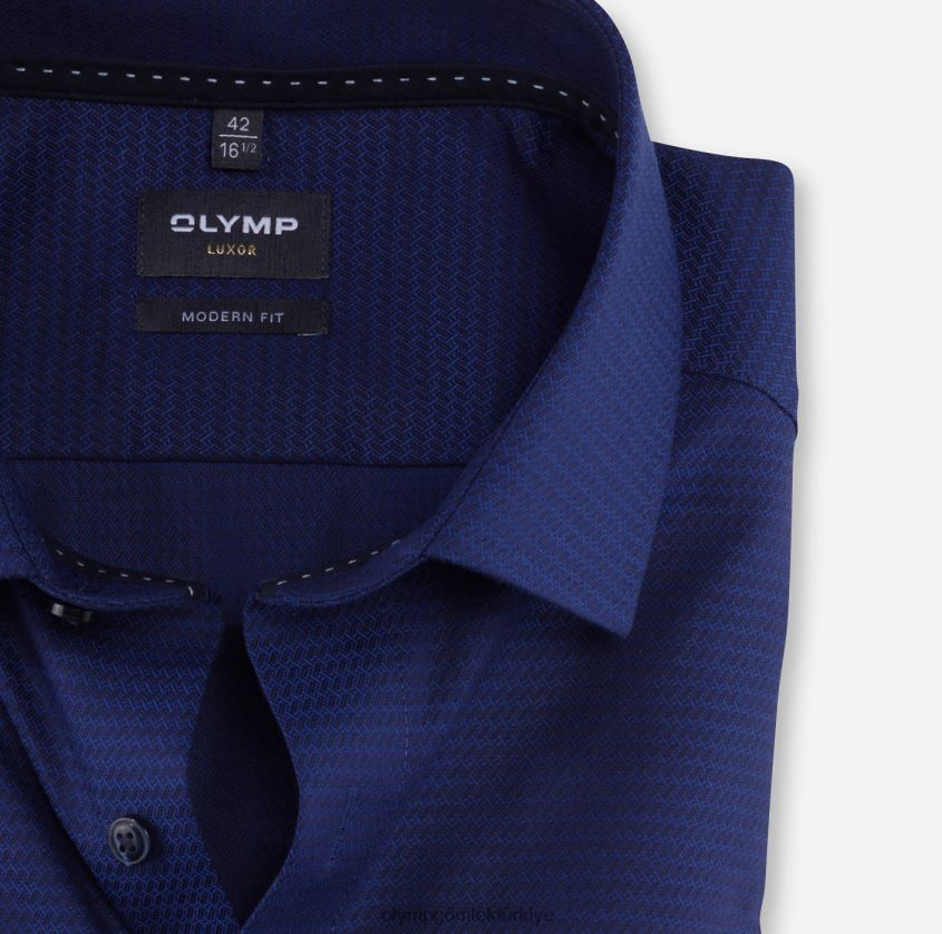 Giyim OLYMP Luxor modern kesim, iş gömleği, global kent, deniz PL4DLH935 - Görsel 2