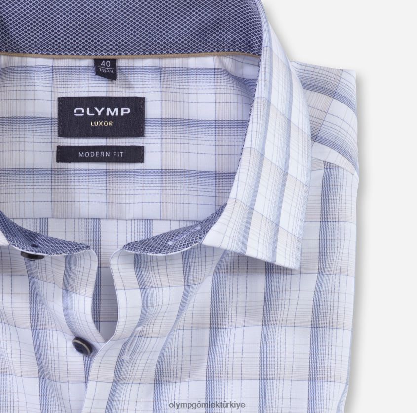 Giyim OLYMP luxor modern kesim, iş gömleği, global kent, doğal PL4DLH1128 - Görsel 2