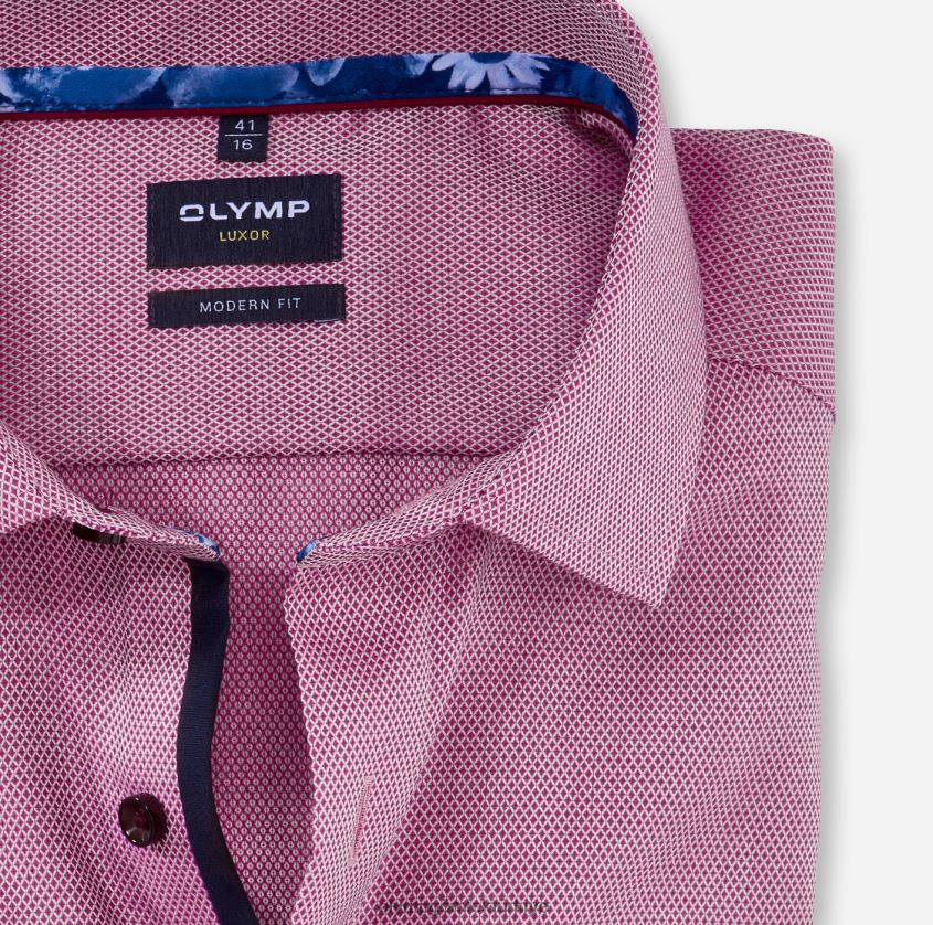 Giyim OLYMP Luxor modern kesim, iş gömleği, global kent, fuşya PL4DLH1255 - Görsel 2