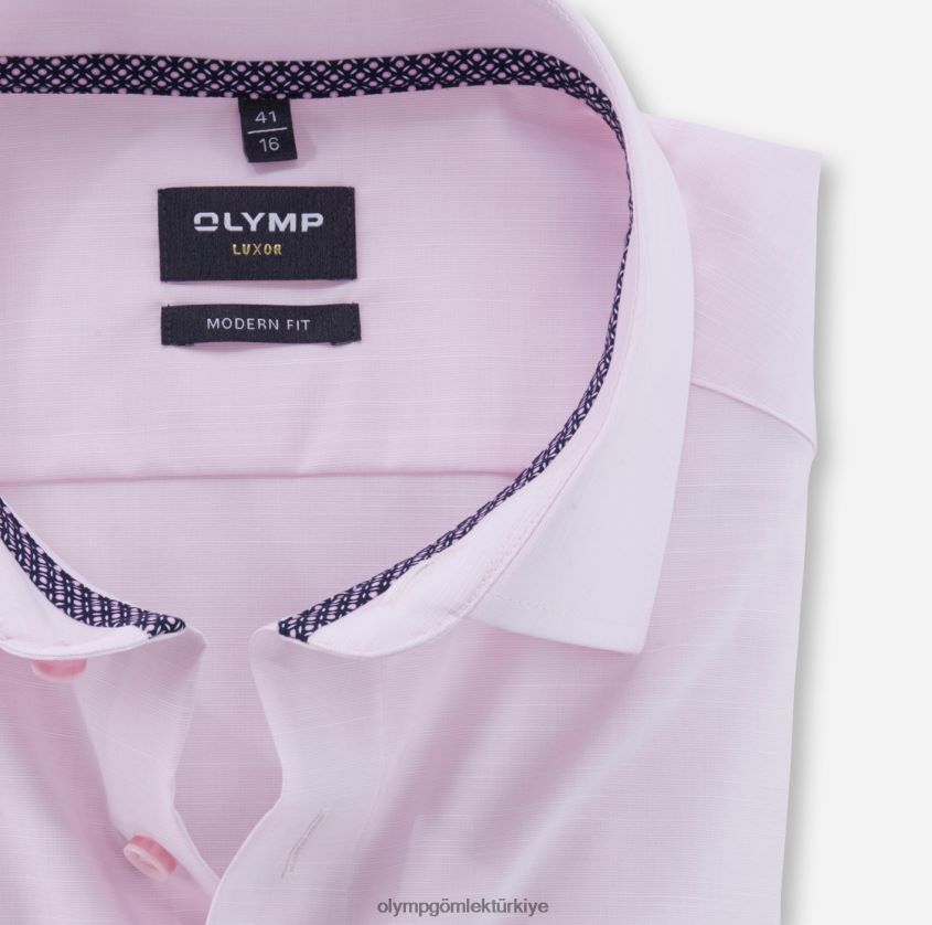 Giyim OLYMP Luxor modern kesim, iş gömleği, global kent, gül PL4DLH1270 - Görsel 2