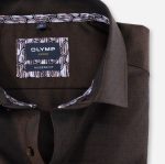 Giyim OLYMP Luxor modern kesim, iş gömleği, global kent, kahverengi PL4DLH1362 - Görsel 2