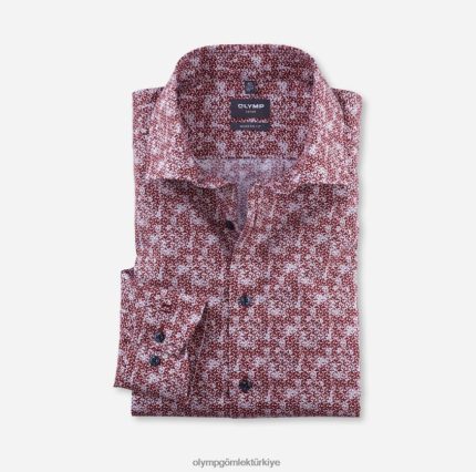 Giyim OLYMP Luxor modern kesim, iş gömleği, global kent, kırmızı PL4DLH1007