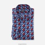 Giyim OLYMP Luxor modern kesim, iş gömleği, global kent, kırmızı PL4DLH1014