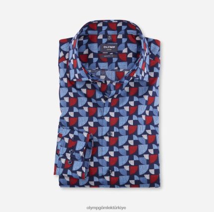 Giyim OLYMP Luxor modern kesim, iş gömleği, global kent, kırmızı PL4DLH1014
