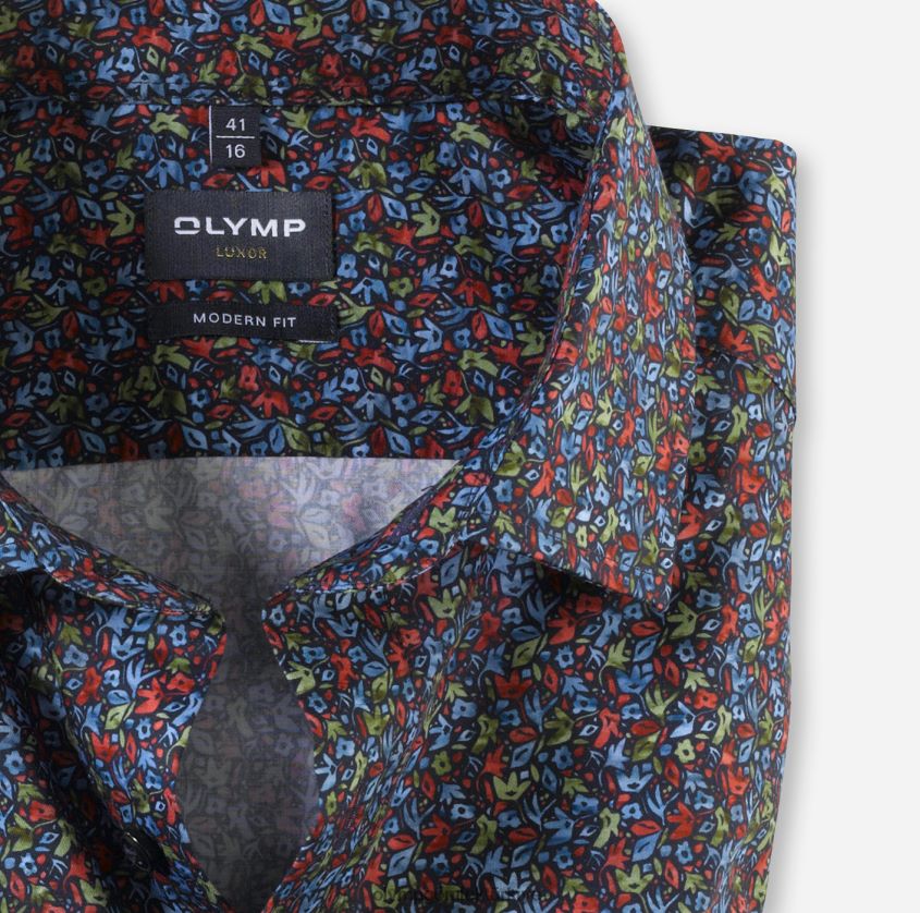 Giyim OLYMP Luxor modern kesim, iş gömleği, global kent, kırmızı PL4DLH1092 - Görsel 2