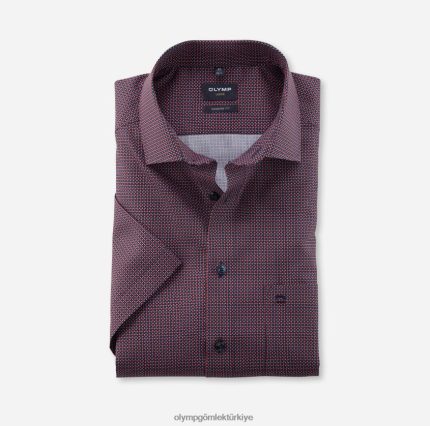 Giyim OLYMP Luxor modern kesim, iş gömleği, global kent, kırmızı PL4DLH1163