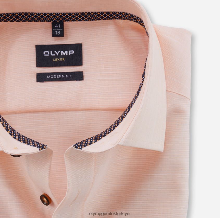 Giyim OLYMP Luxor modern kesim, iş gömleği, global kent, mandalina PL4DLH1279 - Görsel 2