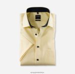 Giyim OLYMP Luxor modern kesim, iş gömleği, global kent, sarı PL4DLH1315