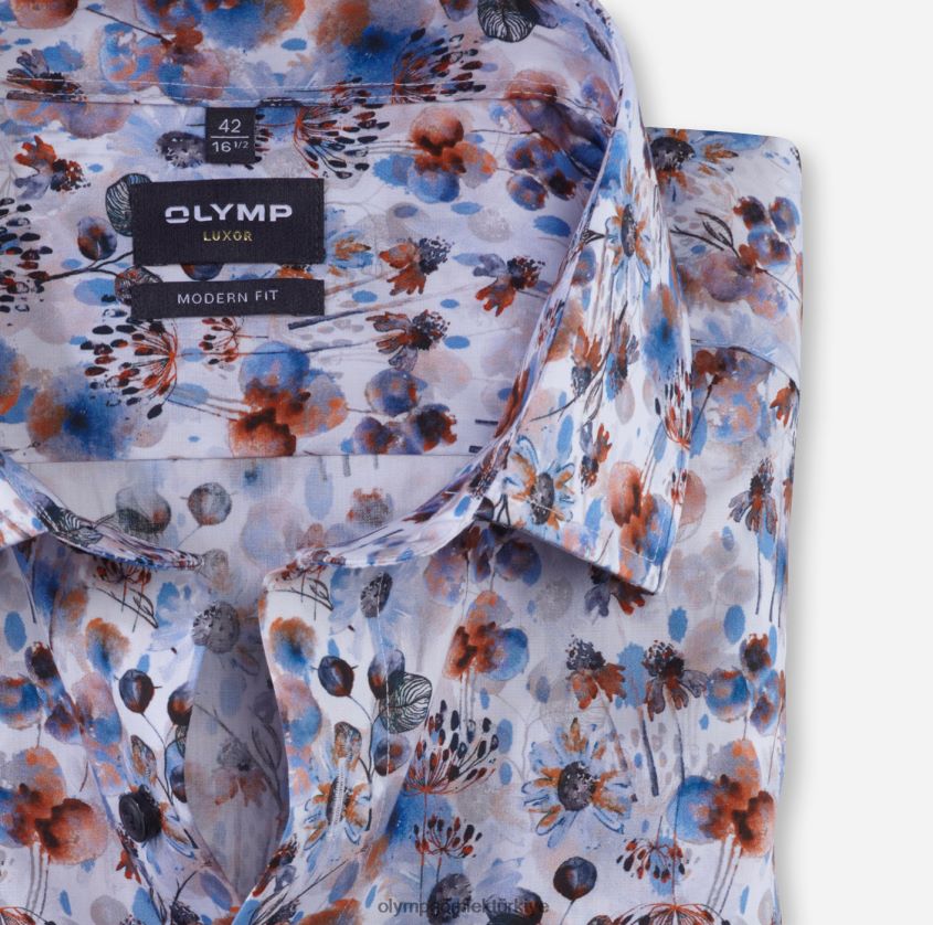 Giyim OLYMP Luxor modern kesim, iş gömleği, global kent, turuncu PL4DLH1159 - Görsel 2
