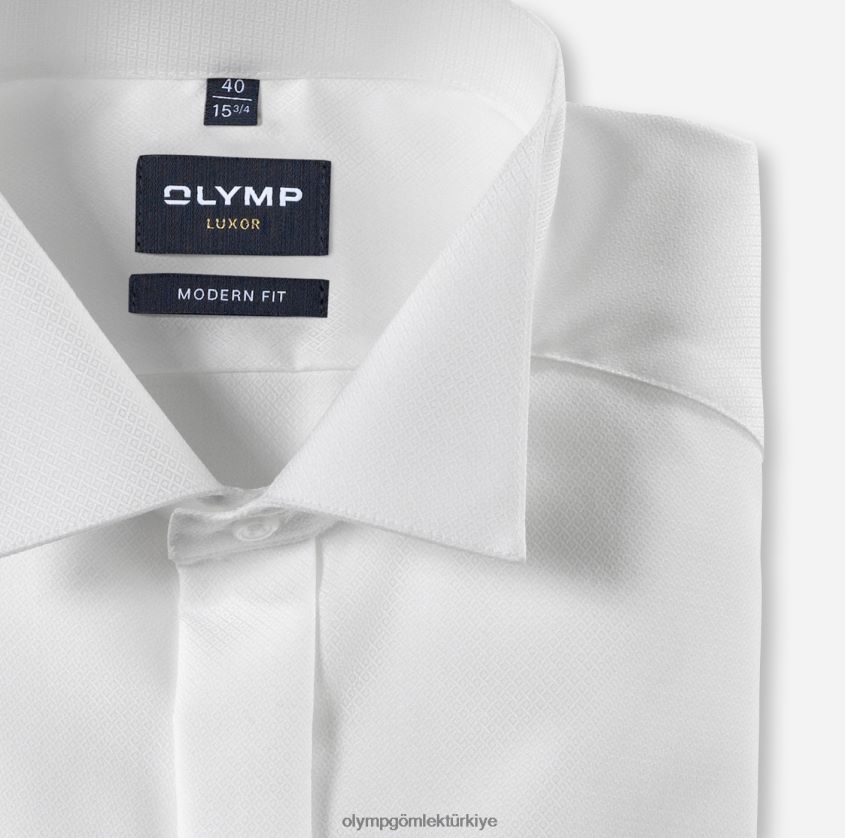 Giyim OLYMP Luxor modern kesim, iş gömleği, kanat, açık bej PL4DLH1046 - Görsel 2
