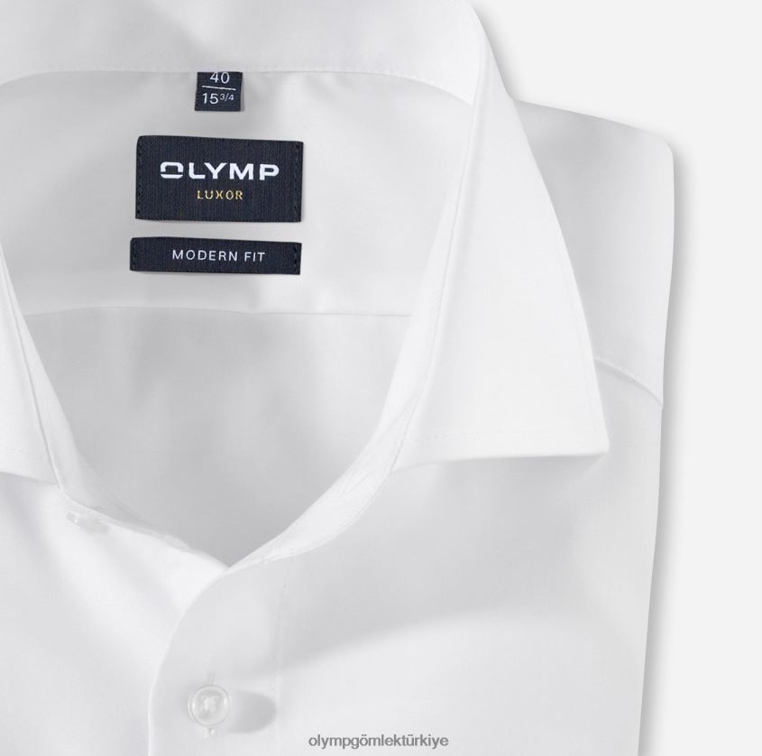 Giyim OLYMP Luxor modern kesim, iş gömleği, kesit klasik, beyaz PL4DLH1386 - Görsel 2