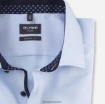 Giyim OLYMP luxor modern kesim, iş gömleği, uzun kollu ekstra uzun, global kent, bleu PL4DLH1405 - Görsel 2