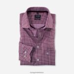 Giyim OLYMP luxor modern kesim, iş gömleği, uzun kollu ekstra uzun, global kent, garnet PL4DLH1442