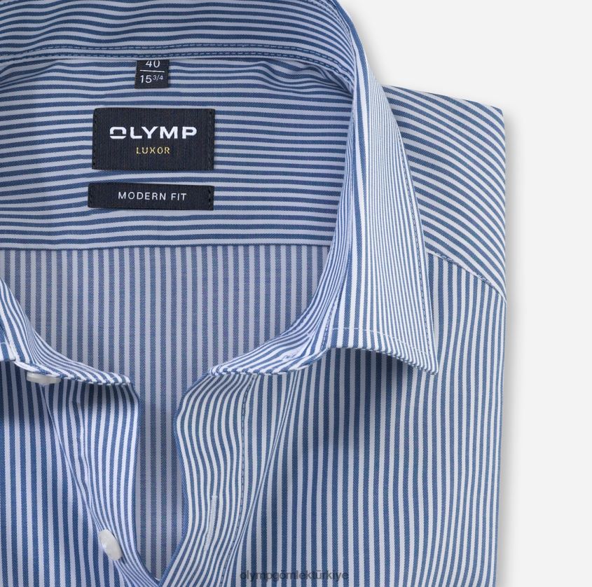 Giyim OLYMP luxor modern kesim, iş gömleği, uzun kollu ekstra uzun, global kent, marine PL4DLH1409 - Görsel 2