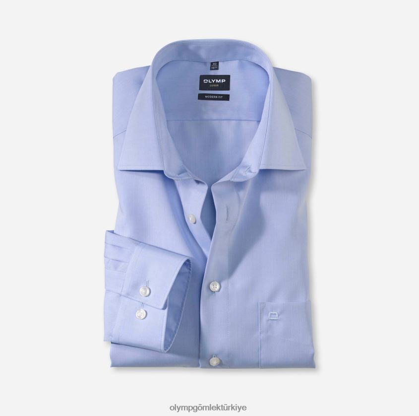 Giyim OLYMP luxor modern kesim, iş gömleği, uzun kollu ekstra uzun, new kent, bleu PL4DLH1452 - Görsel 1