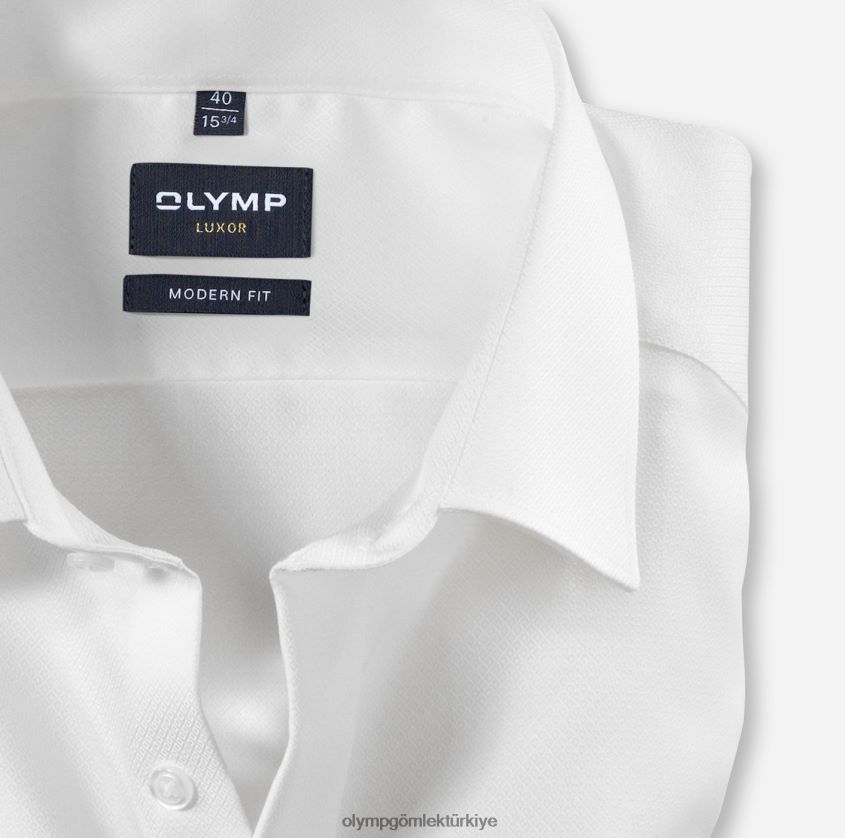 Giyim OLYMP Luxor modern kesim, iş gömleği, yeni kent, açık bej PL4DLH1009 - Görsel 2