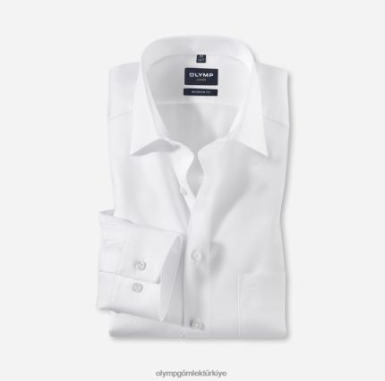 Giyim OLYMP Luxor modern kesim, iş gömleği, yeni kent, beyaz PL4DLH989