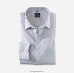 Giyim OLYMP Luxor modern kesim, iş gömleği, yeni kent, gümüş grisi PL4DLH1388