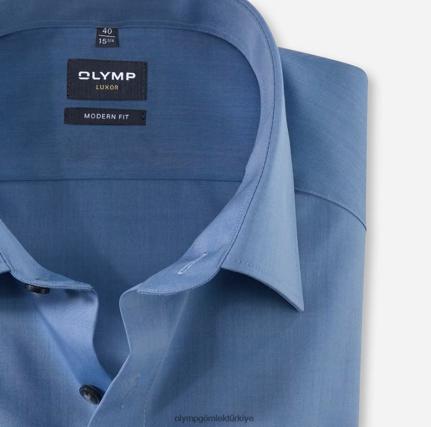 Giyim OLYMP Luxor modern kesim, iş gömleği, yeni kent, mavi PL4DLH1387 - Görsel 2