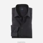 Giyim OLYMP luxor modern kesim, iş gömleği, yeni kent, siyah PL4DLH1380