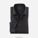 Giyim OLYMP luxor modern kesim, iş gömleği, yeni kent, siyah PL4DLH1380