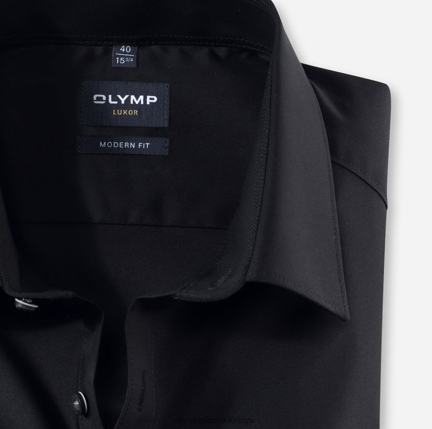 Giyim OLYMP luxor modern kesim, iş gömleği, yeni kent, siyah PL4DLH1381 - Görsel 2