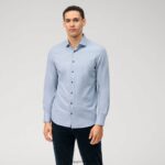 Giyim OLYMP seviye beş 24/7 vücuda oturan, iş gömleği, kent, bleu PL4DLH448