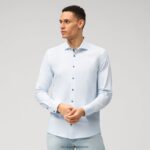 Giyim OLYMP seviye beş 24/7 vücuda oturan, iş gömleği, kent, bleu PL4DLH529