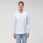 Giyim OLYMP seviye beş 24/7 vücuda oturan, iş gömleği, kent, bleu PL4DLH552