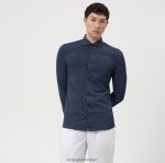 Giyim OLYMP seviye beş 24/7 vücuda oturan, iş gömleği, kent, marine PL4DLH483