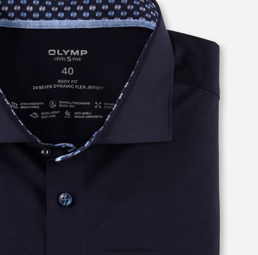 Giyim OLYMP seviye beş 24/7 vücuda oturan, iş gömleği, kent, marine PL4DLH519 - Görsel 2