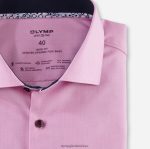 Giyim OLYMP seviye beş 24/7 vücuda oturan, iş gömleği, kent, pembe PL4DLH669 - Görsel 2
