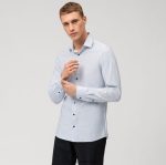 Giyim OLYMP seviye beş 24/7 vücuda oturan, iş gömleği, modern kent, bleu PL4DLH439